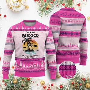 Gulf of Mexico Forever Since 1550 Ugly Christmas Sweater Golfo De Mexico Para Siempre Retro Beach TS02 Hot Pink Print Your Wear