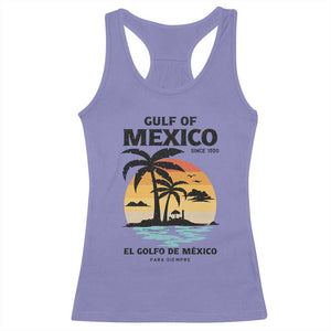 Gulf of Mexico Forever Since 1550 Racerback Tank Top Golfo De Mexico Para Siempre Retro Beach TS02 Violet Print Your Wear