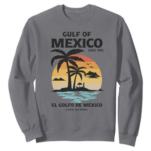 Gulf of Mexico Forever Since 1550 Sweatshirt Golfo De Mexico Para Siempre Retro Beach TS02 Charcoal Print Your Wear
