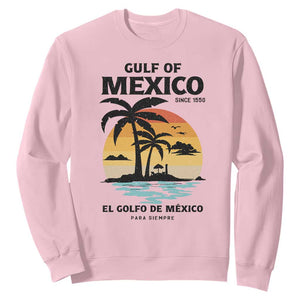 Gulf of Mexico Forever Since 1550 Sweatshirt Golfo De Mexico Para Siempre Retro Beach TS02 Light Pink Print Your Wear