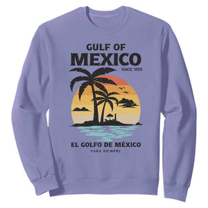 Gulf of Mexico Forever Since 1550 Sweatshirt Golfo De Mexico Para Siempre Retro Beach TS02 Violet Print Your Wear