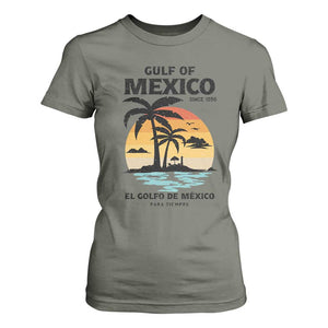 Gulf of Mexico Forever Since 1550 T Shirt For Women Golfo De Mexico Para Siempre Retro Beach TS02 Military Green Print Your Wear