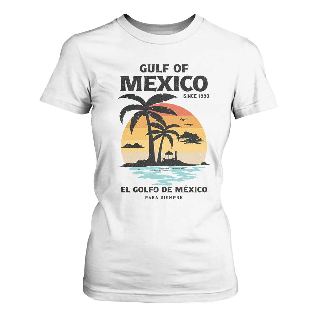 Gulf of Mexico Forever Since 1550 T Shirt For Women Golfo De Mexico Para Siempre Retro Beach TS02 White Print Your Wear