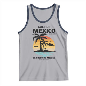 Gulf of Mexico Forever Since 1550 Tank Top Golfo De Mexico Para Siempre Retro Beach TS02 Athletic Heather Navy Print Your Wear