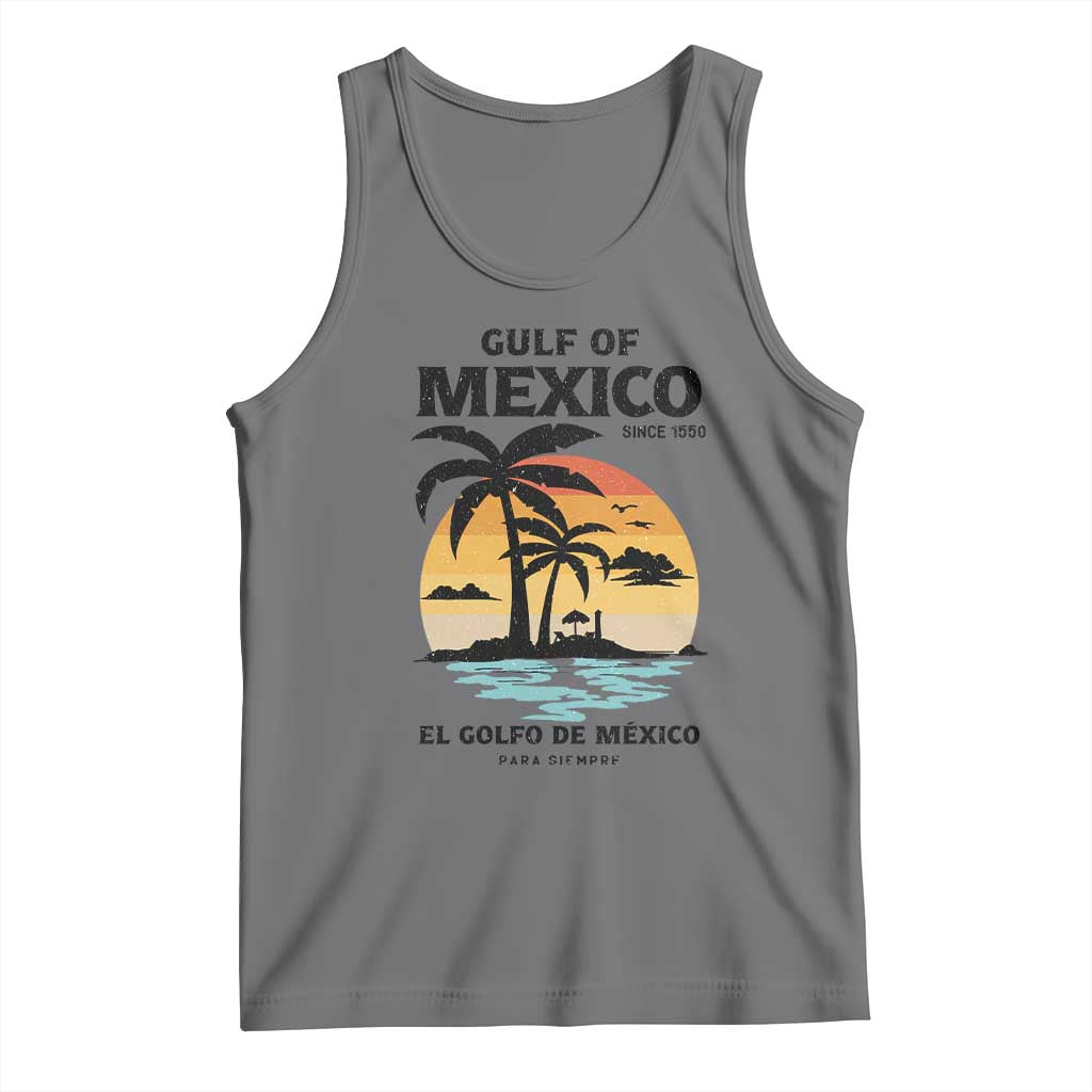 Gulf of Mexico Forever Since 1550 Tank Top Golfo De Mexico Para Siempre Retro Beach TS02 Black Heather Print Your Wear