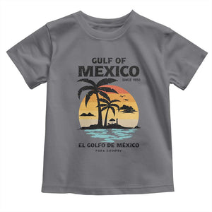 Gulf of Mexico Forever Since 1550 Toddler T Shirt Golfo De Mexico Para Siempre Retro Beach TS02 Charcoal Print Your Wear