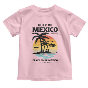 Gulf of Mexico Forever Since 1550 Toddler T Shirt Golfo De Mexico Para Siempre Retro Beach TS02 Light Pink Print Your Wear