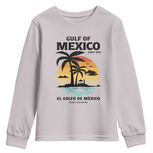 Gulf of Mexico Forever Since 1550 Youth Sweatshirt Golfo De Mexico Para Siempre Retro Beach TS02 Ice Gray Print Your Wear