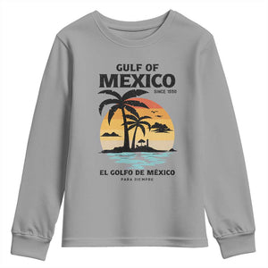 Gulf of Mexico Forever Since 1550 Youth Sweatshirt Golfo De Mexico Para Siempre Retro Beach TS02 Sport Gray Print Your Wear
