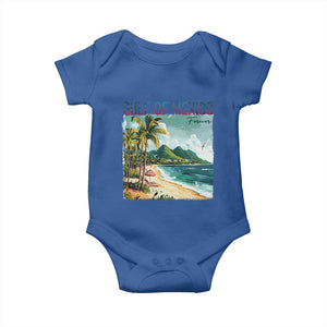 Gulf of Mexico Forever Baby Onesie Retro Beach TS02 Royal Blue Print Your Wear