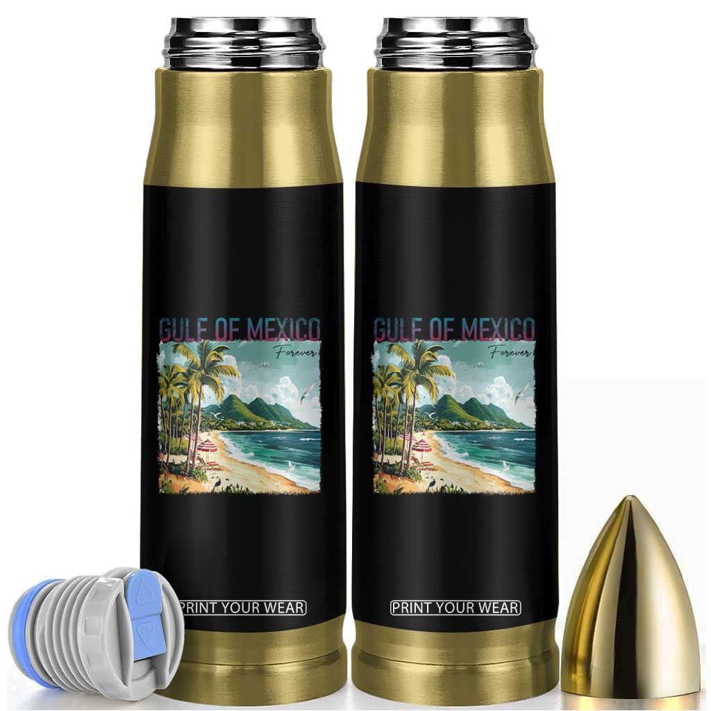 Gulf of Mexico Forever Bullet Tumbler Retro Beach TS02 Black Print Your Wear