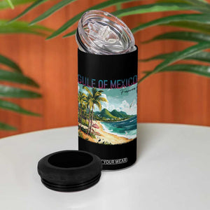Gulf of Mexico Forever 4 in 1 Can Cooler Tumbler Retro Beach TS02 Print Your Wear