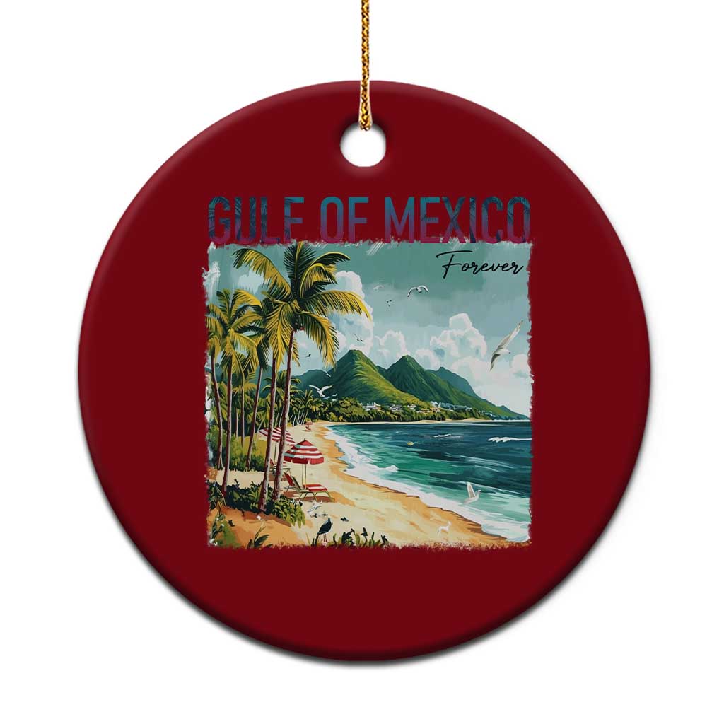 Gulf of Mexico Forever Ceramic Ornament Retro Beach TS02 1pc Red Print Your Wear
