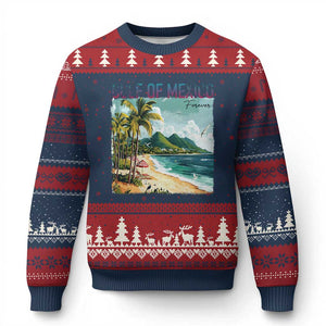 Gulf of Mexico Forever Ugly Christmas Sweater Retro Beach TS02 Navy Red Print Your Wear