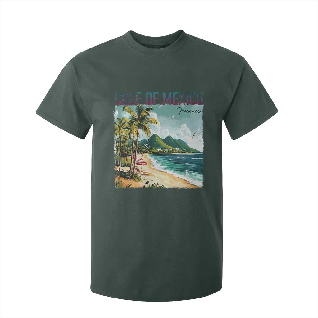 Gulf of Mexico Forever T Shirt For Kid Retro Beach TS02 Dark Forest Green Print Your Wear
