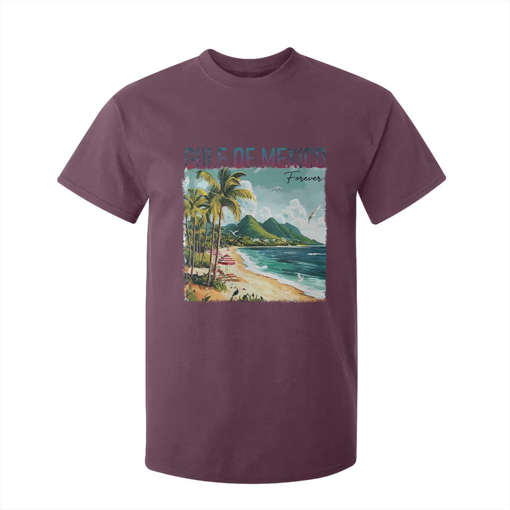 Gulf of Mexico Forever T Shirt For Kid Retro Beach TS02 Maroon Print Your Wear