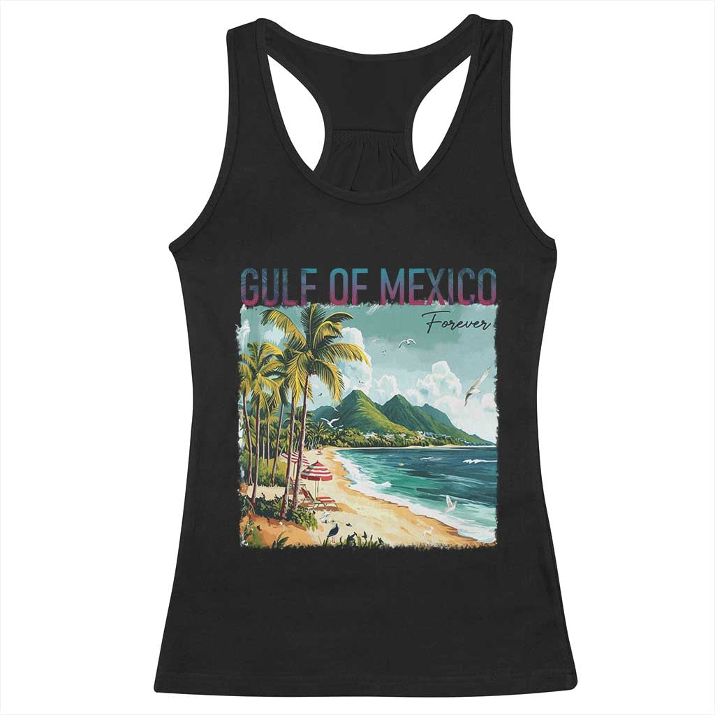 Gulf of Mexico Forever Racerback Tank Top Retro Beach TS02 Black Print Your Wear