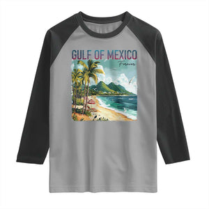 Gulf of Mexico Forever Raglan Shirt Retro Beach TS02 Sport Gray Black Print Your Wear