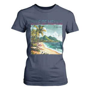 Gulf of Mexico Forever T Shirt For Women Retro Beach TS02 Navy Print Your Wear
