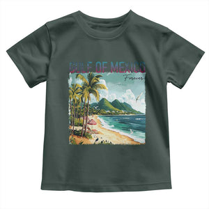 Gulf of Mexico Forever Toddler T Shirt Retro Beach TS02 Dark Forest Green Print Your Wear