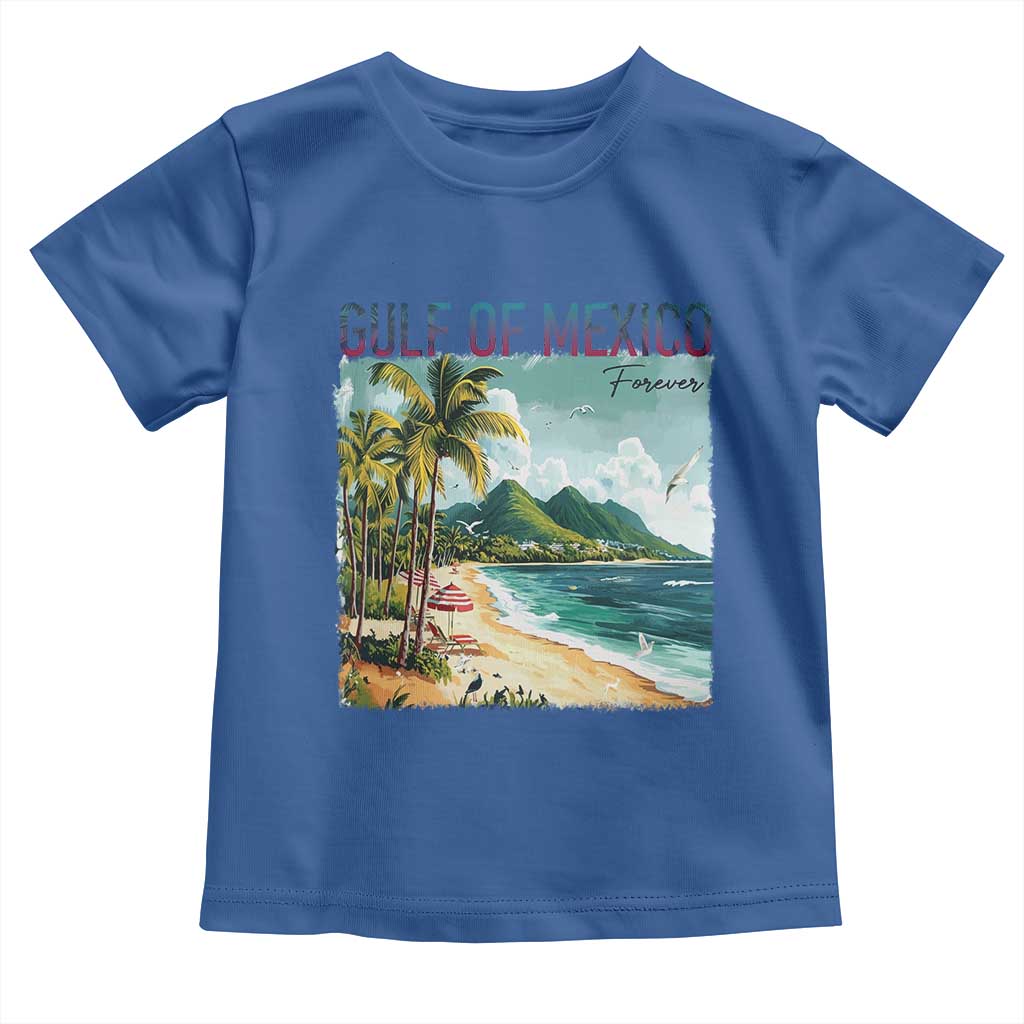 Gulf of Mexico Forever Toddler T Shirt Retro Beach TS02 Royal Blue Print Your Wear
