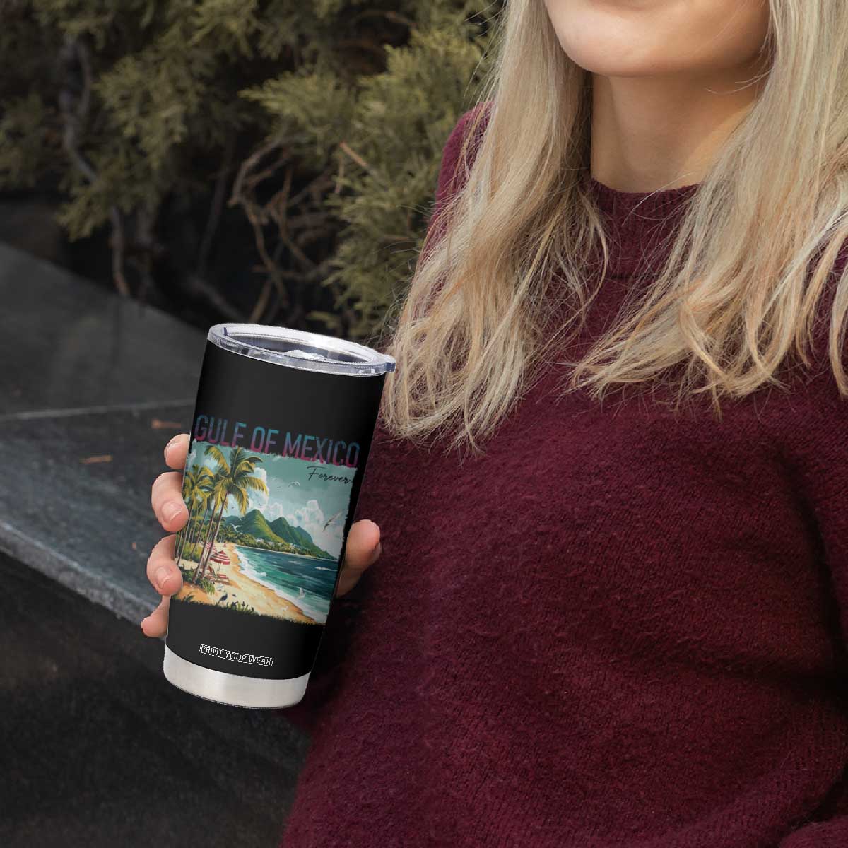 Gulf of Mexico Forever Tumbler Cup Retro Beach TS02 Print Your Wear