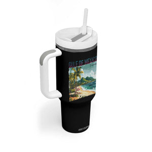 Gulf of Mexico Forever Tumbler With Handle Retro Beach TS02 Print Your Wear