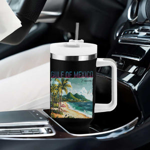 Gulf of Mexico Forever Tumbler With Handle Retro Beach TS02 Print Your Wear