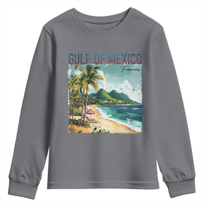 Gulf of Mexico Forever Youth Sweatshirt Retro Beach TS02 Charcoal Print Your Wear