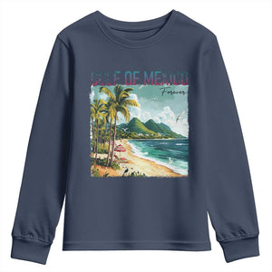 Gulf of Mexico Forever Youth Sweatshirt Retro Beach TS02 Navy Print Your Wear
