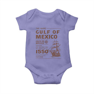 Gulf of Mexico Name Origin 1550 Baby Onesie Sailing Ship Retro Vintage TS02 Violet Print Your Wear