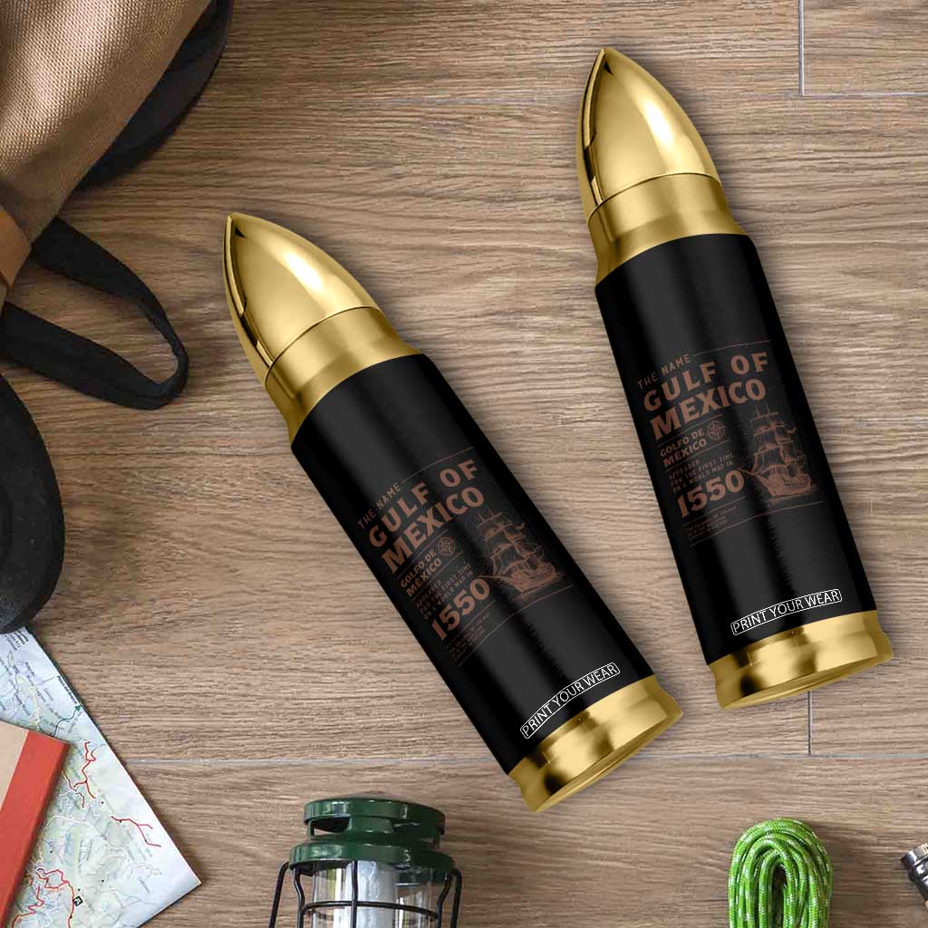 Gulf of Mexico Name Origin 1550 Bullet Tumbler Sailing Ship Retro Vintage TS02 Print Your Wear