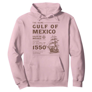Gulf of Mexico Name Origin 1550 Hoodie Sailing Ship Retro Vintage TS02 Light Pink Print Your Wear