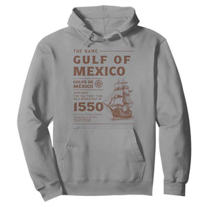 Gulf of Mexico Name Origin 1550 Hoodie Sailing Ship Retro Vintage TS02 Sport Gray Print Your Wear