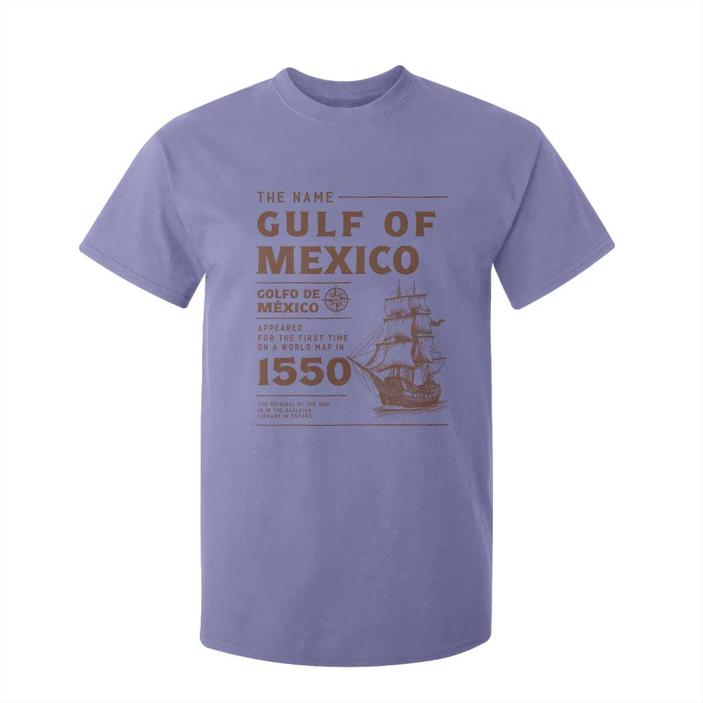 Gulf of Mexico Name Origin 1550 T Shirt For Kid Sailing Ship Retro Vintage TS02 Violet Print Your Wear