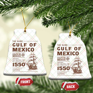 Gulf of Mexico Name Origin 1550 Ceramic Ornament Sailing Ship Retro Vintage TS02 Print Your Wear