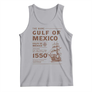 Gulf of Mexico Name Origin 1550 Tank Top Sailing Ship Retro Vintage TS02 Athletic Heather Print Your Wear