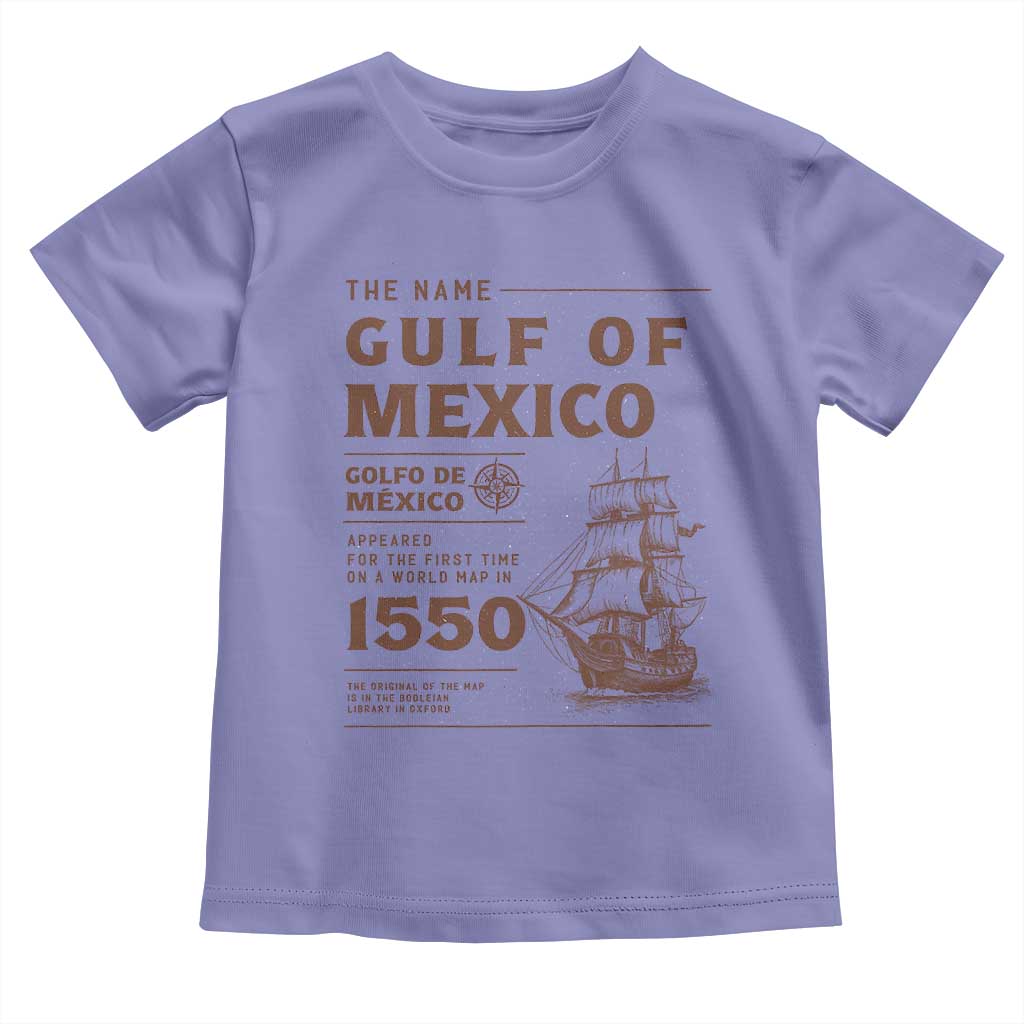 Gulf of Mexico Name Origin 1550 Toddler T Shirt Sailing Ship Retro Vintage TS02 Violet Print Your Wear