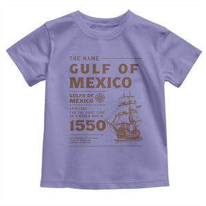 Gulf of Mexico Name Origin 1550 Toddler T Shirt Sailing Ship Retro Vintage TS02 Violet Print Your Wear