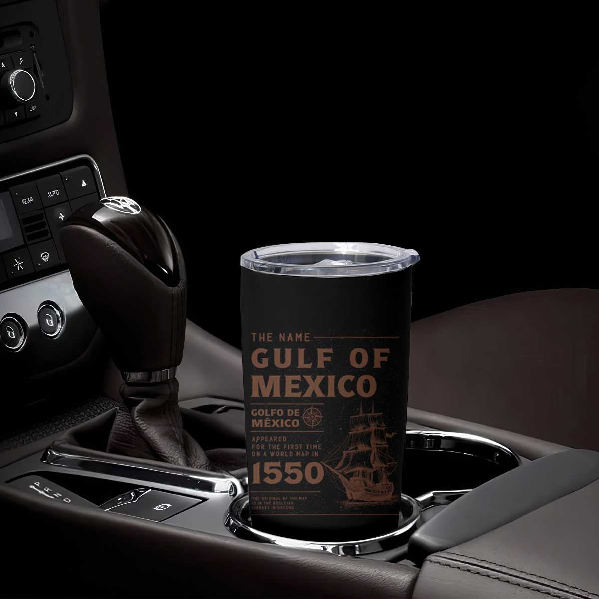 Gulf of Mexico Name Origin 1550 Tumbler Cup Sailing Ship Retro Vintage TS02 Print Your Wear