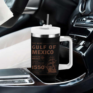 Gulf of Mexico Name Origin 1550 Tumbler With Handle Sailing Ship Retro Vintage TS02 Print Your Wear