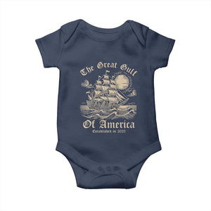 The Great Gulf Of USA Baby Onesie Established in 2025 TS02 Navy Print Your Wear