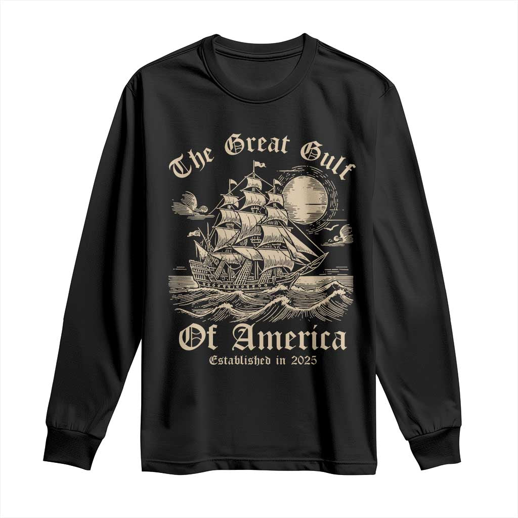 The Great Gulf Of USA Long Sleeve Shirt Established in 2025 TS02 Black Print Your Wear