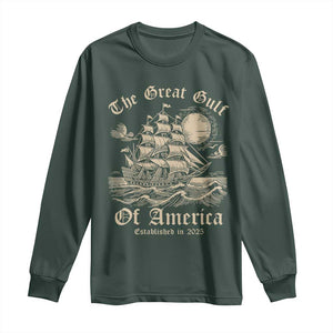 The Great Gulf Of USA Long Sleeve Shirt Established in 2025 TS02 Dark Forest Green Print Your Wear