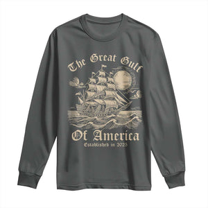 The Great Gulf Of USA Long Sleeve Shirt Established in 2025 TS02 Dark Heather Print Your Wear