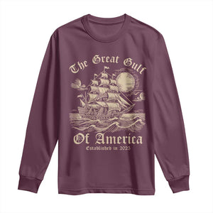 The Great Gulf Of USA Long Sleeve Shirt Established in 2025 TS02 Maroon Print Your Wear