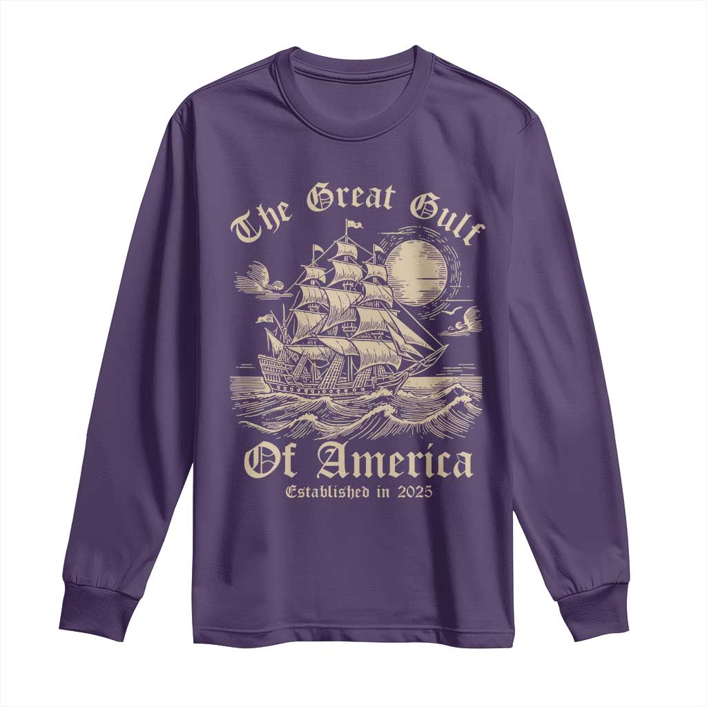 The Great Gulf Of USA Long Sleeve Shirt Established in 2025 TS02 Purple Print Your Wear