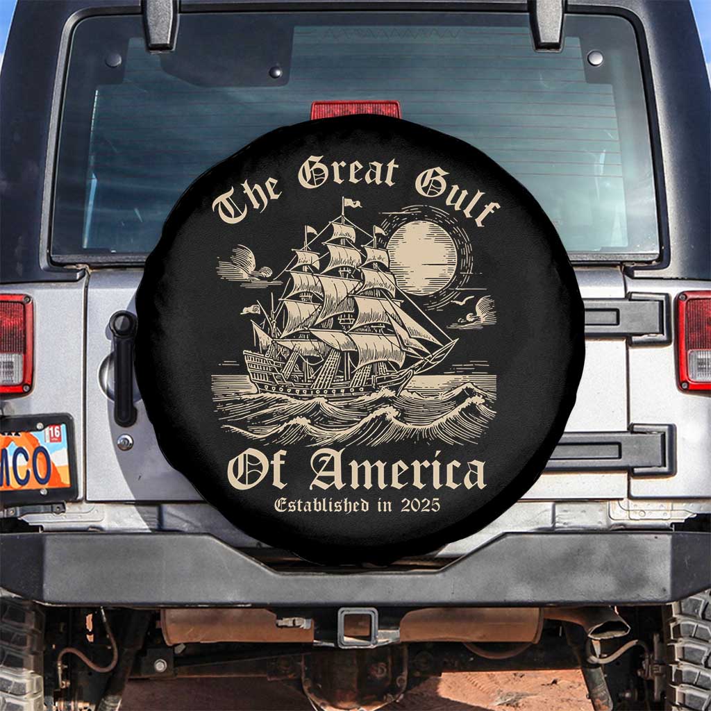 The Great Gulf Of USA Spare Tire Cover Established in 2025 TS02 No hole Black Print Your Wear