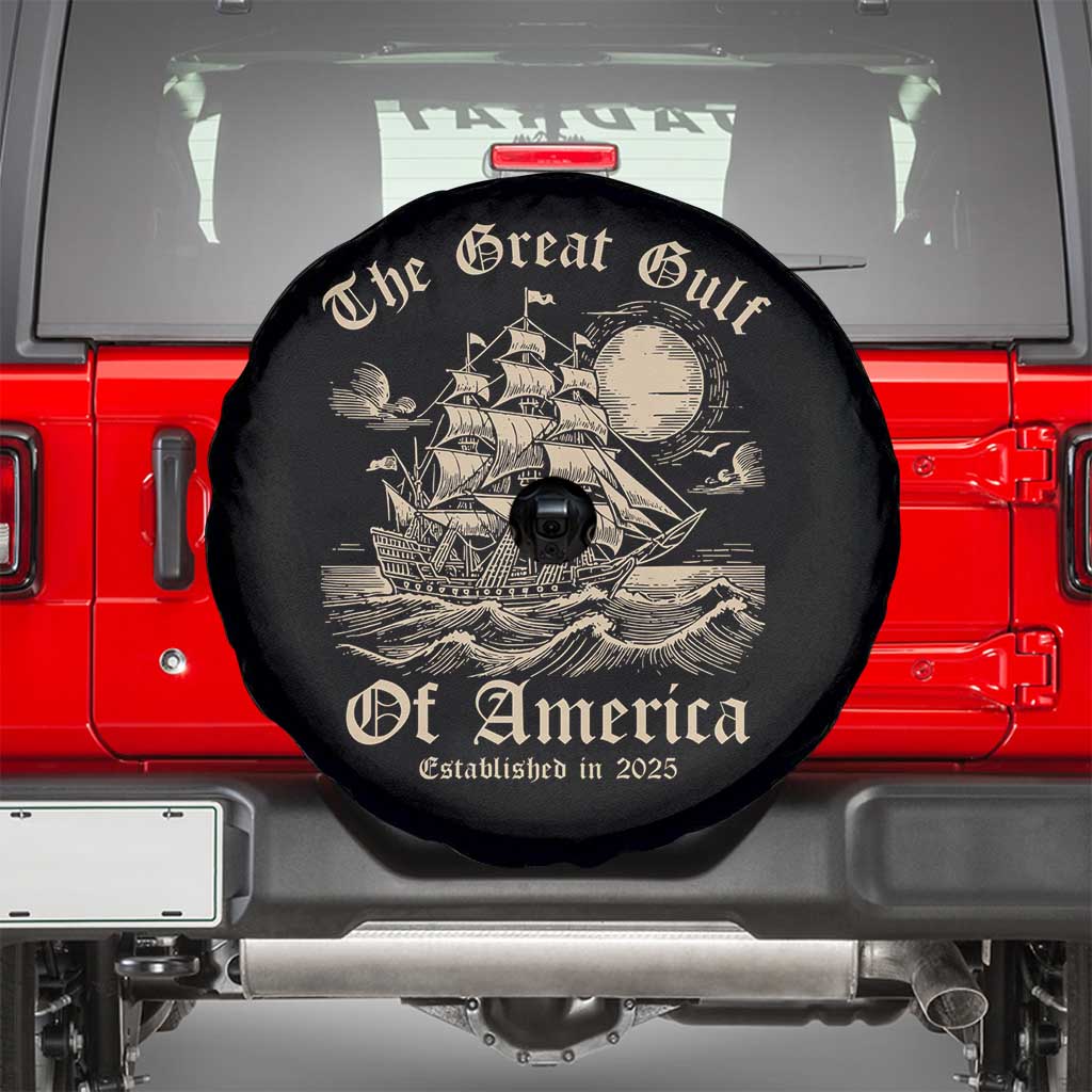 The Great Gulf Of USA Spare Tire Cover Established in 2025 TS02 Black Print Your Wear