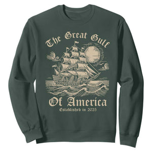 The Great Gulf Of USA Sweatshirt Established in 2025 TS02 Dark Forest Green Print Your Wear
